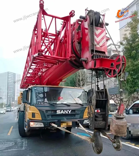 2020 Sany 80 tonnes à 5 sections Boom de grue de camion d'occasion, qualité fiable, prix raisonnable