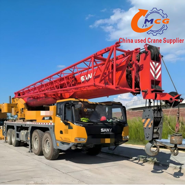 Abordable Utilisé Sany 2024 80 tonnes 5 sections Boom Truck Crane à vendre