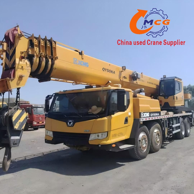 Fiable 2019 XCMG 50 tonnes 5 sections Boom de bombe usagée Crane en excellent état