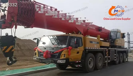 Crue de camion d'occasion fiable 2022 Sany Mobile 100 tonnes Camion Crae Crawler Crane Pièces