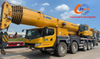 Une grue de camion de camion utilisée à 7 sections de 100 tonnes de 100 tonnes rentable.